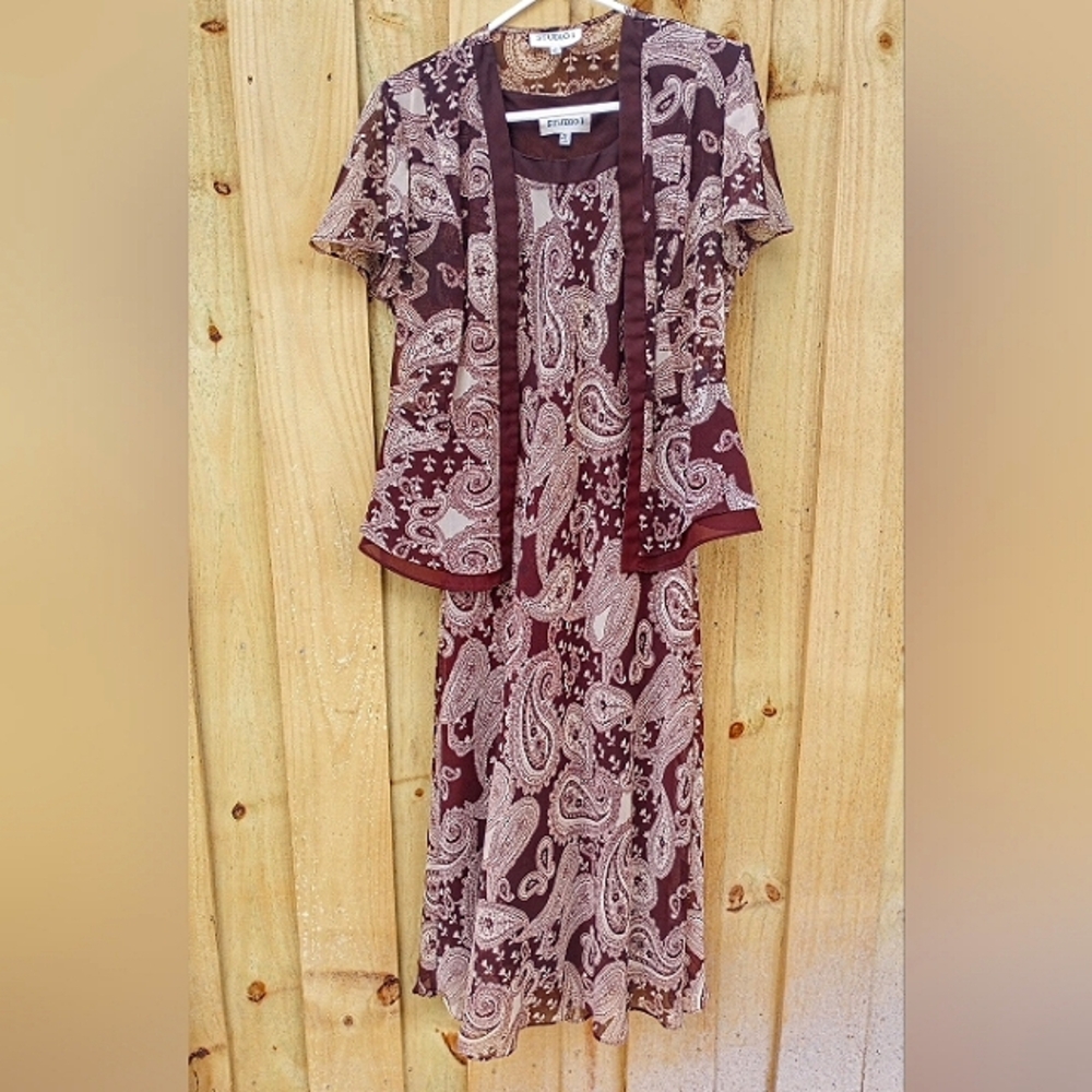 Studio One Dress & Jacket Set Size 14